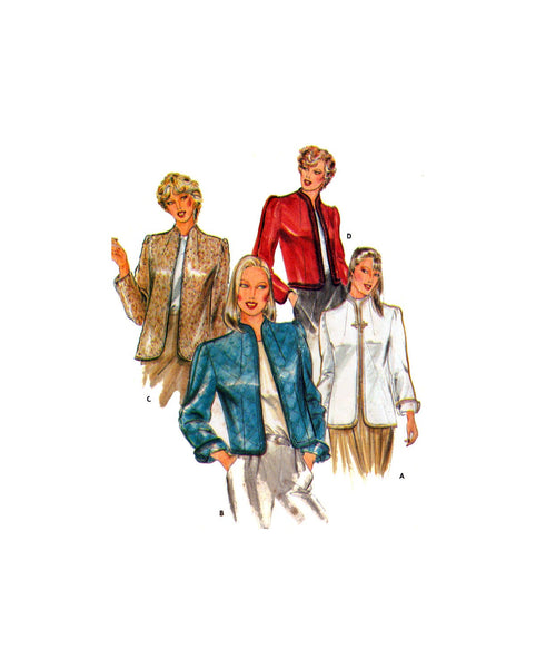 Butterick 3972 Lined Jackets in Two Lengths with Shaped Neck and Hemlines, Uncut, Factory Folded Sewing Pattern Size 16 Bust 38