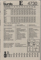 Burda 4730 Button Front Shirt in Two Lengths with Long or Short Sleeves, Uncut, Factory Folded Sewing Pattern Multi Size 34-52