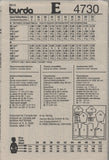 Burda 4730 Button Front Shirt in Two Lengths with Long or Short Sleeves, Uncut, Factory Folded Sewing Pattern Multi Size 34-52