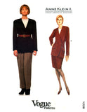 Vogue American Designer 1228 Anne Klein Lined Jacket, Tapered Skirt and Pants, Uncut, Factory Folded, Sewing Pattern Size 12-16