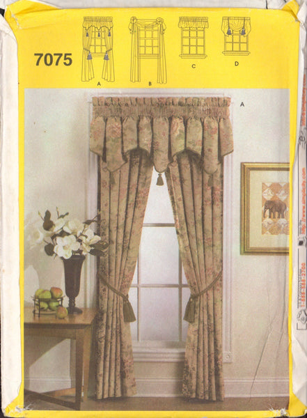 Simplicity 9986 Sewing For Dummies Window Shade Treatments Valance Pattern  UNCUT
