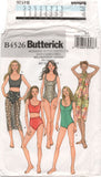 Butterick 4526 One and Two Piece Swimsuits and Wrap, Uncut, Factory Folded Sewing Pattern Size 6-12