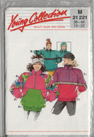 Neue Mode 21221 Pullover with Contrast Panel Variations and Detachable Hood, Uncut, Factory Folded Sewing Pattern Multi Size 12-22