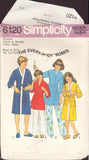 Simplicity 8120 Sewing Pattern, Women's, Men's and Children's Kimono Robe, Size Medium or Large, Cut, Complete