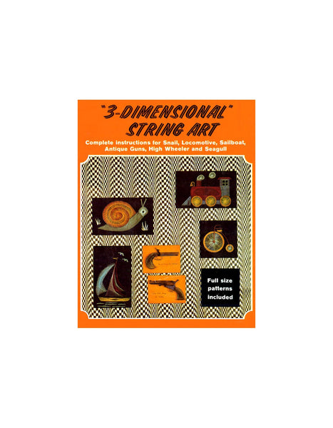 70s Three Dimensional String Art Patterns, Various Designs with Instructions