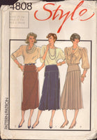 Style 4808 Sewing Pattern, Skirts, Size 14, Uncut, Factory Folded