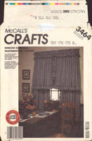 McCall's 3464 Sewing Pattern, Window Treatments, One Size, Uncut, Factory Folded