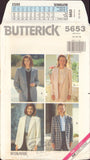 Butterick 5653 Sewing Pattern, Jacket, Size 12-14-16, Uncut, Factory Folded