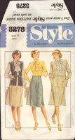 Style 3278 Sewing Pattern, Women's Lined Cardigan, Blouse and Skirt 14, cut, INCOMPLETE or Size 14, cut, COMPLETE