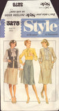 Style 3278 Sewing Pattern, Women's Lined Cardigan, Blouse and Skirt 14, cut, Incomplete or Size 14, cut, Complete