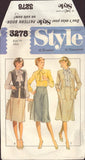Style 3278 Sewing Pattern, Women's Lined Cardigan, Blouse and Skirt 14, cut, INCOMPLETE or Size 14, cut, COMPLETE
