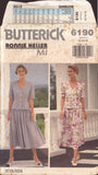 Butterick 6190 Sewing Pattern Top Skirt Size 12-14-16 Uncut Factory Folded
