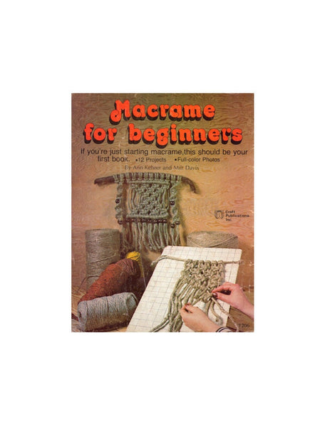 Macrame for Beginners - 12 vintage 70s macrame patterns for beginners Instant Download PDF 24 pages