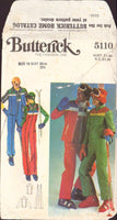 Butterick 5110 Sewing Pattern, Jacket, Sleeveless Jacket and Jumpsuit, Size 10, Partially Cut, Complete
