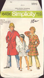 Simplicity 6496 Sewing Pattern, Boys' Robe, Size 10, Cut, Complete