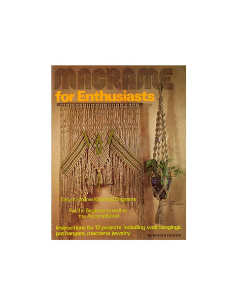 Macrame for Enthusiasts - vintage 70s macrame patterns Instant Download PDF 24 pages