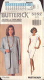 Butterick 5352 Sewing Pattern, Jacket and Dress, Size 18-20-22, Uncut, Factory Folded