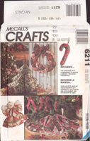 McCall's 6211 Christmas Decorations, Sewing Pattern, One Size, Uncut Factory Folded