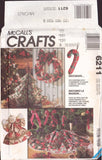 McCall's 6211 Christmas Decorations, Sewing Pattern, One Size, Uncut Factory Folded