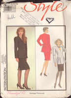 Style 1150 Sewing Pattern, Lined Jacket and Skirt, Size 6-8-10, Uncut, Factory Folded