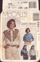 McCall's 6961 Sewing Pattern, Women's Shirts, Size 8-10-12, Cut, Complete