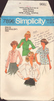 Simplicity 7896 Sewing Pattern, Blouses, Size 12, Cut, Complete