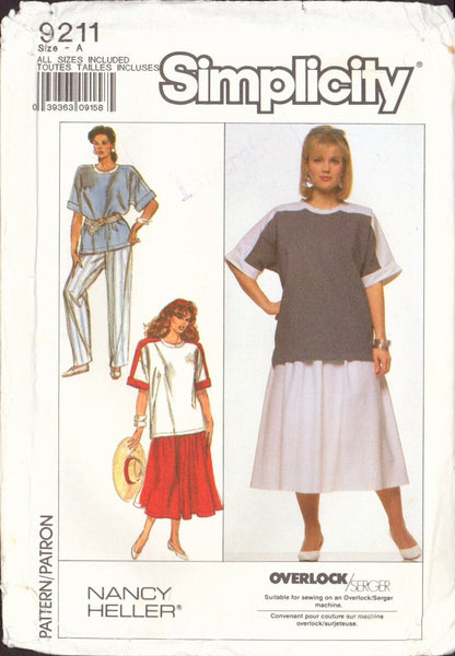 Simplicity 9211 Sewing Pattern, Top, Skirt and Pants, Size 18-32, Uncut, Factory Folded
