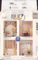 McCall's 3984 Sewing Pattern, Window Treatments, One Size, Uncut, Factory Folded