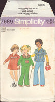 Simplicity 7689 Sewing Pattern, Child's Dress or Top and Pants, Size 3, Uncut