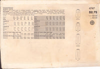 Butterick 4747 Sewing Pattern, Women's Pants, Size 8-10-12, Cut, Complete or Size 8-10-12, Cut, Incomplete