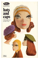 Patons 933 Hats and Caps - Vintage 60s Crocheted and Knitted Hat and Cap Patterns Instant Download PDF 20 pages