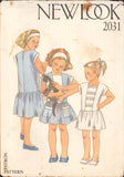 New Look 2031 Sewing Pattern, Girls' Dress, Size 2-8 yrs, Cut, Complete
