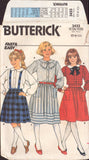 Butterick 3433 Sewing Pattern, Girls' Blouse and Skirt, Size 7, 8, 10, Partially Cut, Complete