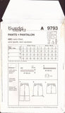 Burda 9793 Sewing Pattern Children's Pants Size 2-6, Cut, INCOMPLETE