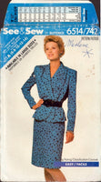 See&Sew 6514 Sewing Pattern, Skirt Top, Size 6-14, Cut, Complete