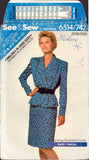 See&Sew 6514 Sewing Pattern, Skirt Top, Size 6-14, Cut, Complete