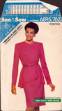 See&Sew 6895 Sewing Pattern, Top and Skirt, Size 6-8-10, Uncut, Factory Folded