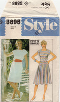 Style 3895 Drop Waist Summer Dress, Uncut, Factory Folded Sewing Pattern Size 12