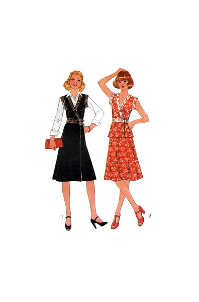 Simplicity 7885 Skirt and Front Wrap Dress or Top, Uncut, Factory Folded Sewing Pattern Size 12
