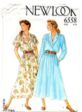 New Look 6558 Blouson Bodice, Raglan Sleeve Dress with Full Skirt, Uncut, Factory Folded Sewing Pattern Multi Size 8-20