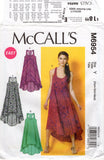 McCall's 6954 Tent Dress with Shaped Hemline, Uncut, Factory Folded Sewing Pattern Multi Size (4-14 or 16-26)
