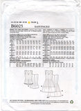 Butterick 6025 Pleated Top, Tunic and Dress in Two Lengths, Uncut, Factory Folded Sewing Pattern Multi Size 8-16 or 16-24
