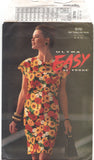 Vogue 976 Loose Fitting, Tapered Pullover Dress with Cap Sleeves, Uncut, Factory Folded Sewing Pattern Size 8-12