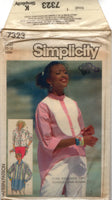 Simplicity 7323 Longline Shirts with Shaped or Hi-Low Hemline and Two Sleeve Lengths, Uncut, Factory Folded Sewing Pattern Size 10-12
