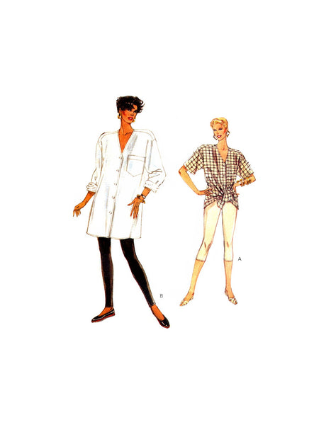 Vogue 7733 Longline Shirt and Leggings, Uncut, Factory Folded Sewing Pattern Size 12-16
