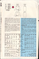 Vogue 9314 Sewing Pattern, Top and Skirt, Size 8-10-12, Uncut, Factory Folded OR Cut, INCOMPLETE
