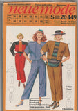 Neue Mode 20449 Boxy Jacket, T-Shirt Top and Wide Leg Pants, Uncut, Factory Folded Sewing Pattern Multi Size 10-20