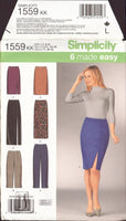 Simplicity 1559 Sewing Pattern, Pants and Skirts, Size 8-14, Uncut, Factory Folded