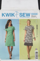 Kwik Sew 4040 Sewing Pattern, Dresses, XS-S-M-L-XL, Uncut, Factory Folded