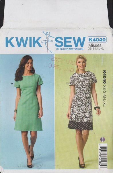 Kwik Sew 4040 Sewing Pattern, Dresses, XS-S-M-L-XL, Uncut, Factory Folded